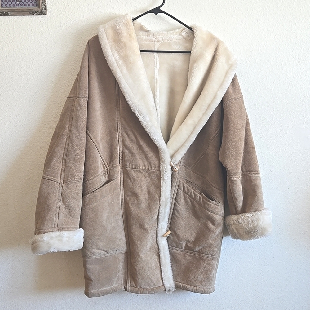 Wilson's leather with acrylic shearling jacket